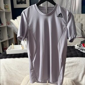 Adidas Men's Light Gray Short Sleeve Tee